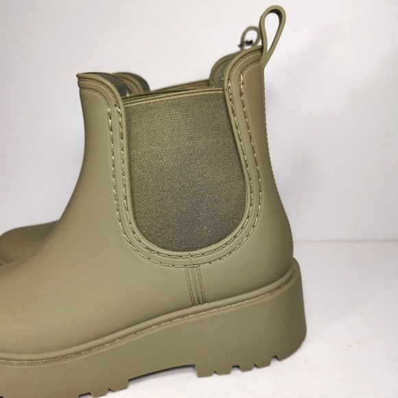 Steve Madden Sahara Rain Boot Platform Olive Green Women's Shoes Size 10 - Picture 4 of 9